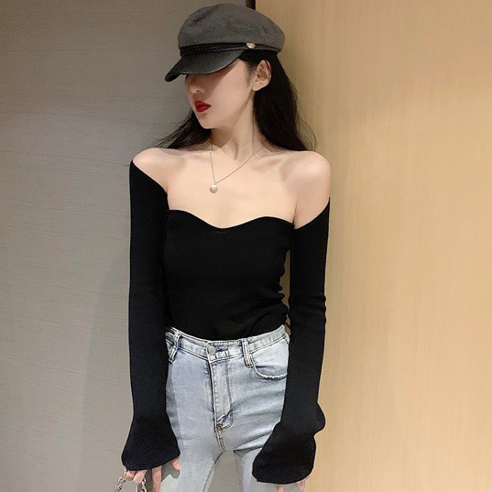 Áo Nữ Tay Dài Trễ Vai Thời Trang Quyến Rũ