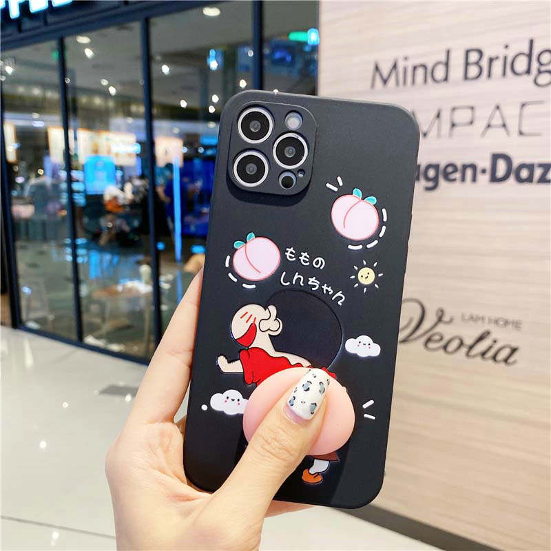 Ốp Điện Thoại Bằng Silicon Hình Mông Shin 3D Cho Iphone 12 11 Pro Max X Xs Max Xr | BigBuy360 - bigbuy360.vn
