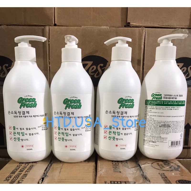 Gel Rửa Tay Khô Green Fresh Sanitize 500ml Hàn Quốc