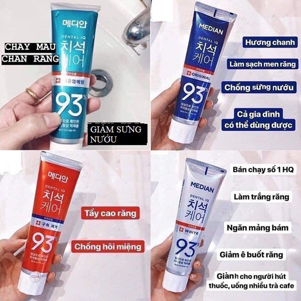 Kem đánh răng Hàn Quốc trắng răng MEDIAN DENTAL IQ 93% 120g