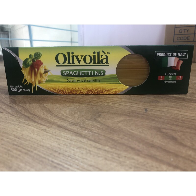 Mì spaghetti olivoilà nhập khẩu Ý hộp 500g