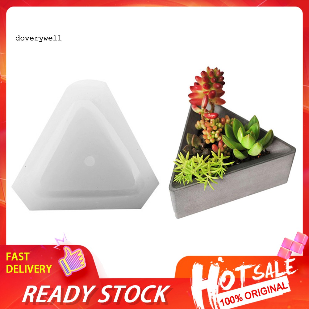 Khuôn Tạo Hình Làm Chậu Cây Hình Tam Giác Bằng Silicone