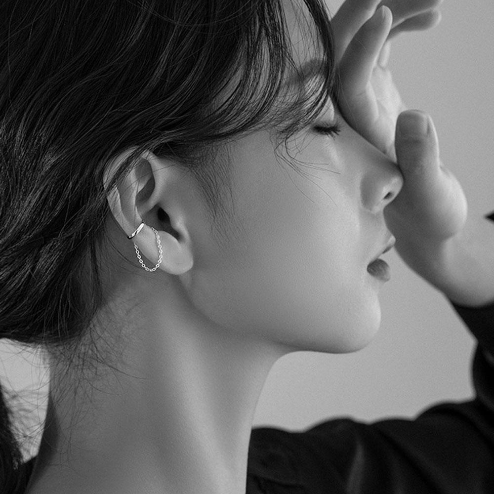 Kẹp Sụn Màu Berrdo Hàn Quốc Cho Nữ|Khuyên Kẹp Vành Tai Bằng Hợp Kim Đính Khối Lập Phương Nhỏ Màu Sắc Sang