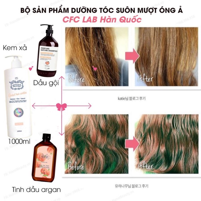 (Date T8/21) Kem Xả CFC LAB Phục Hồi Tóc ARGAN GLOW TREATMENT Perfect Hair Solution 1000ml Hàn Quốc