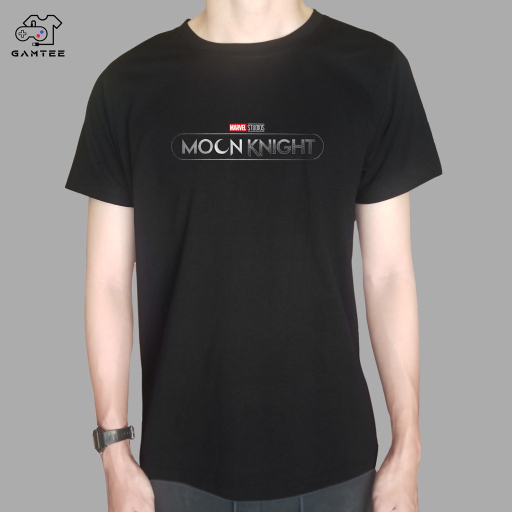 Áo thun in hình Moon Knight Marvel, áo thun tay ngắn, cổ tròn, chất liệu cotton-MV11-GAMTEE