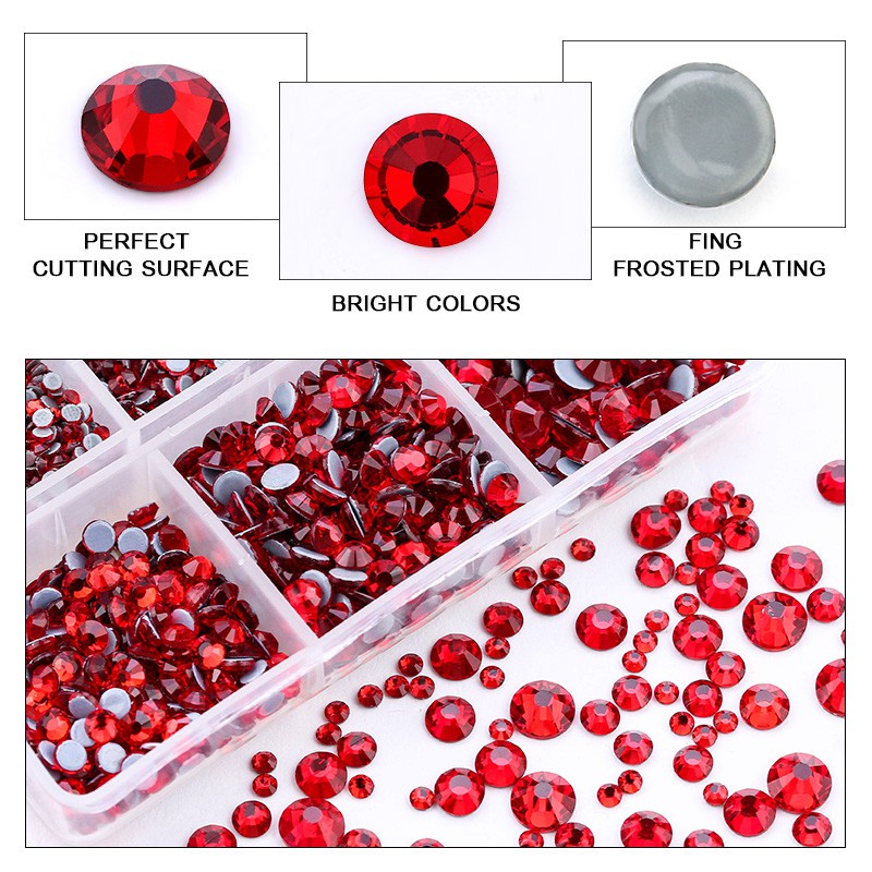 Hộp 3160 Viên Đá Quý Nhân Tạo + 1 Bút Kristal Kính