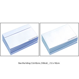 [MUA SỈ GIẢM 10%] Bao thư, bì thư trắng (12x18)cm {100cái}