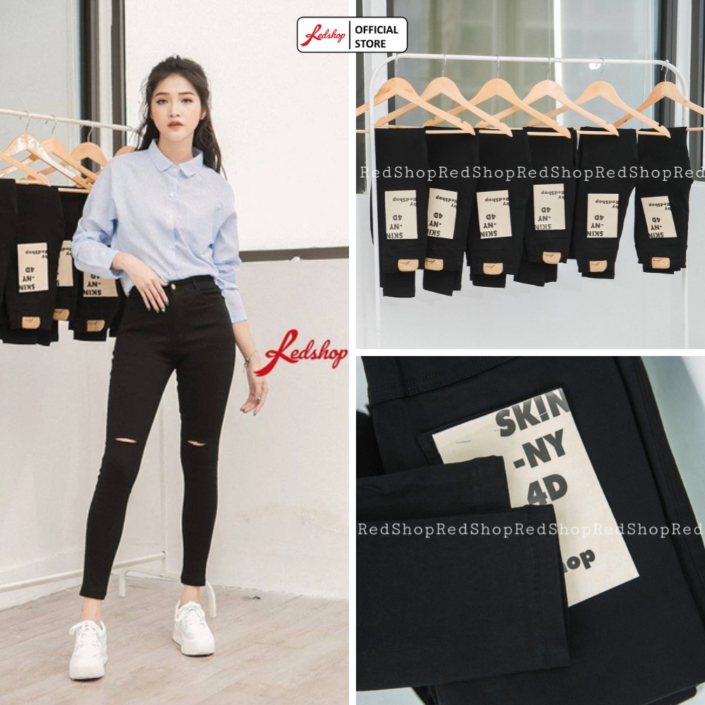 Quần Jean nữ Skinny Redshop cạp cao 4D siêu co dãn_29112