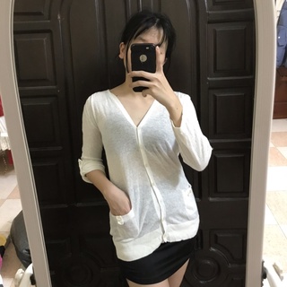Áo khoác Cadigan len GAP mỏng phối túi