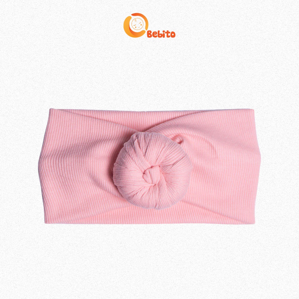 Băng Đô Nơ Củ Tỏi Cho Bé Gái -Turban Củ Tỏi Dễ Thương
