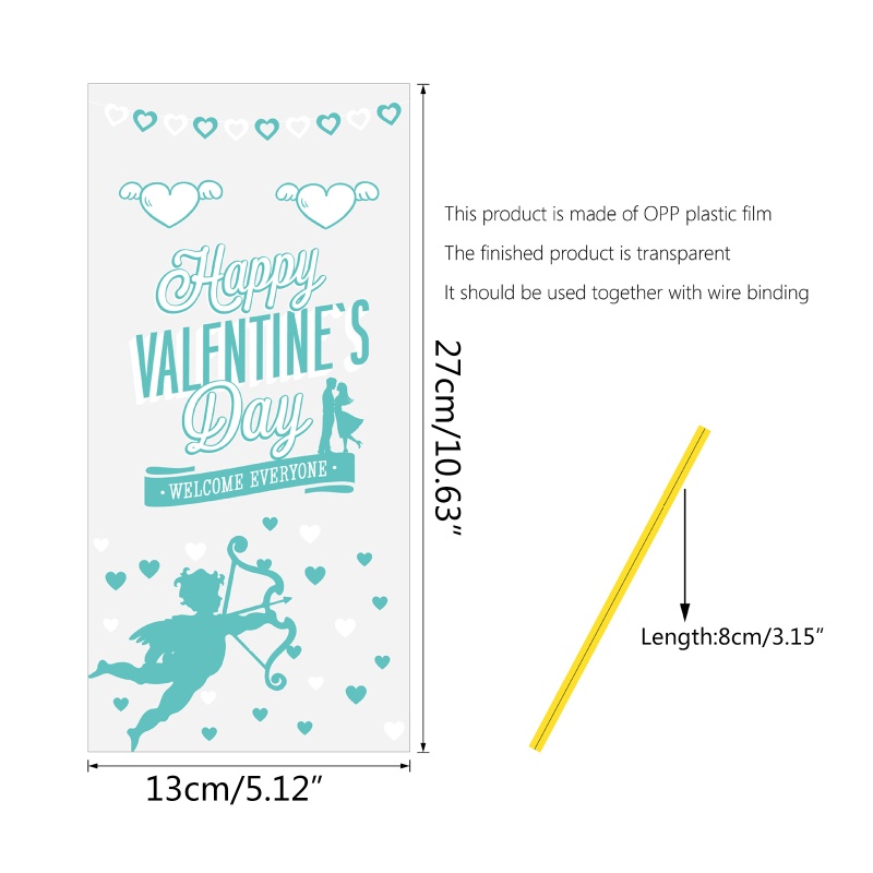 Qj Túi Nhựa Hình Nón Màu Trong Suốt Đựng Cellophane Trong Ngày Lễ Tình Nhân