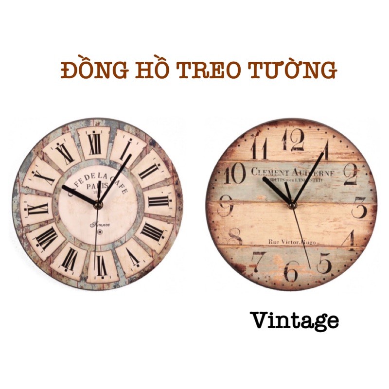 Đồng hồ treo tường phong cách Vintage