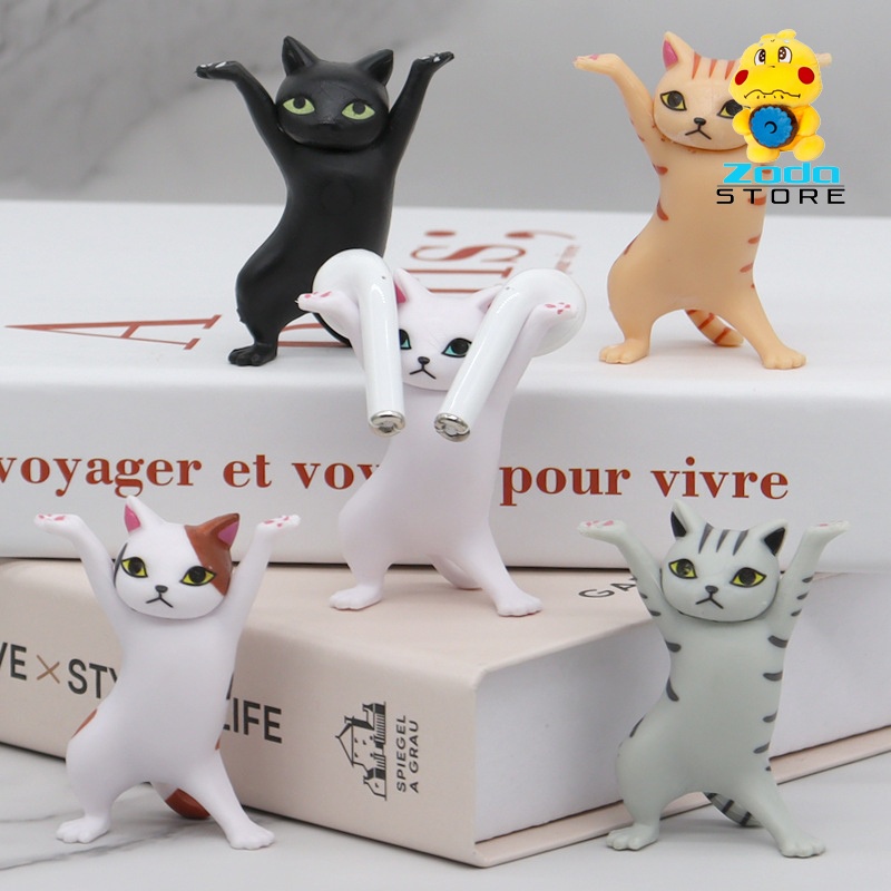 Mô hình mèo mini,Tượng Mèo Con Tạo Kiểu Dáng Trang Trí Đáng Yêu