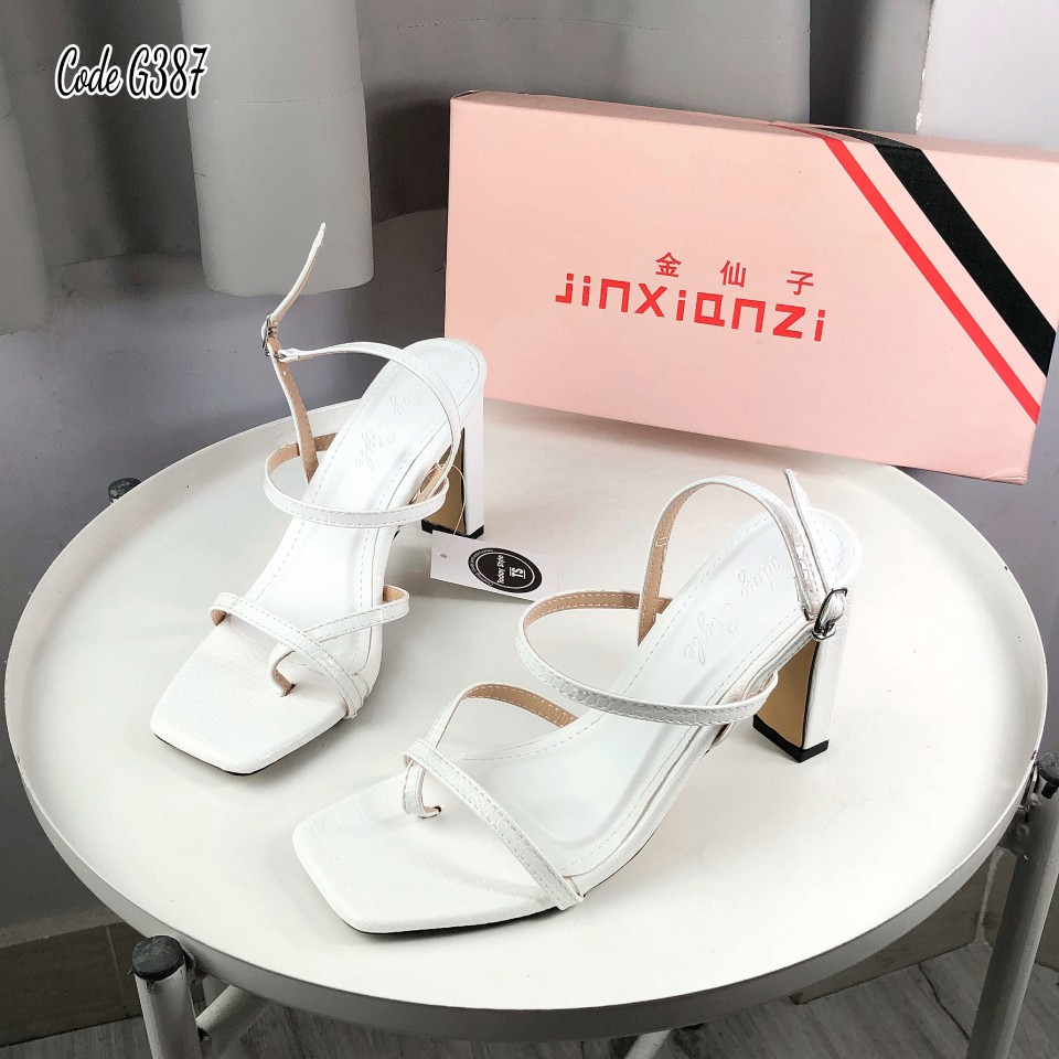 Sandal cao gót 9p quai mảnh Today Style da mềm G387