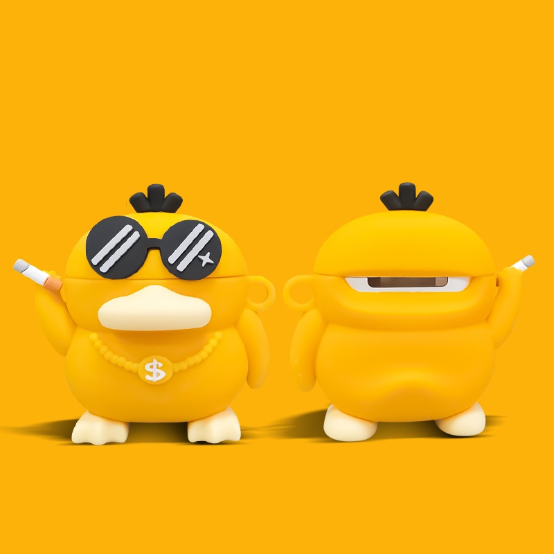 Vỏ Bảo Vệ Hộp Sạc Tai Nghe Airpods 3 Pro 2 3 Họa Tiết Hoạt Hình Chú Vịt Dễ Thương Kèm Hộp Đựng Tiện Dụng Ốp