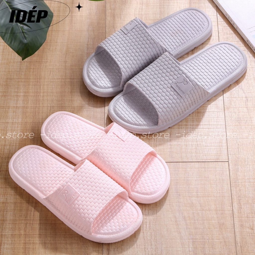 Dép nhựa nữ hình tai THỎ vân nổi êm chân chống trượt đi trong nhà nhà tắm (FORM NHỎ) iDÉP- DL207