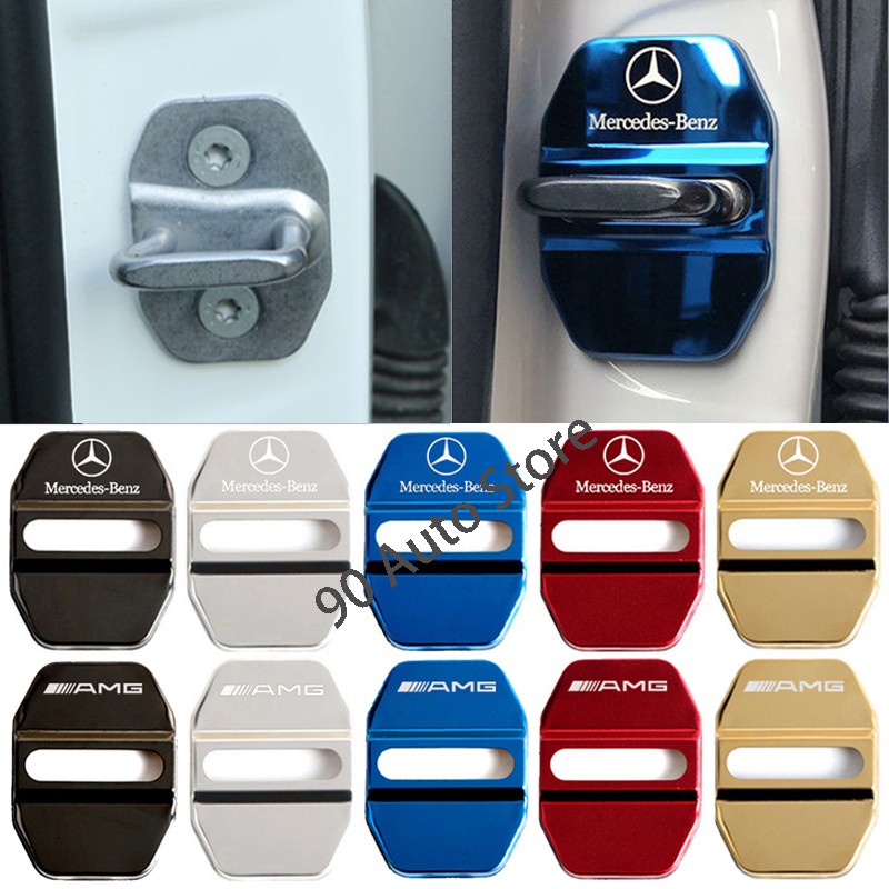 Bộ 4 Ốp Khóa Cửa Xe Hơi Mercedes Benz AMG W210 W203 W204 W202 W176 W166 W124 W211 W212