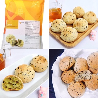 Bột trộn sẵn bánh mì mè đen Cona Hàn Quốc