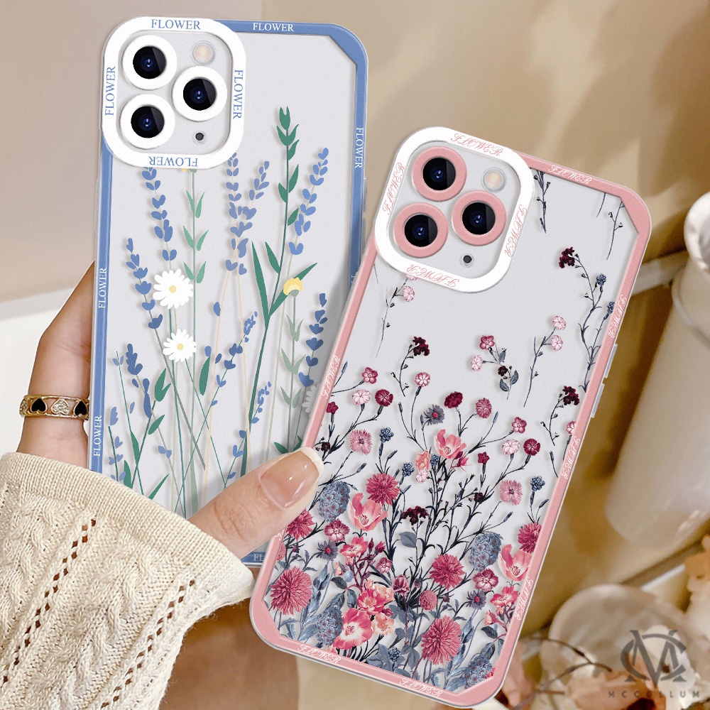 Ốp Điện Thoại TPU Mềm Trong Suốt In Hình Hoa Cho iPhone 11 12 13 Pro Max Mini 7 8 plus SE 2020 SE 2022 X XR XS Max