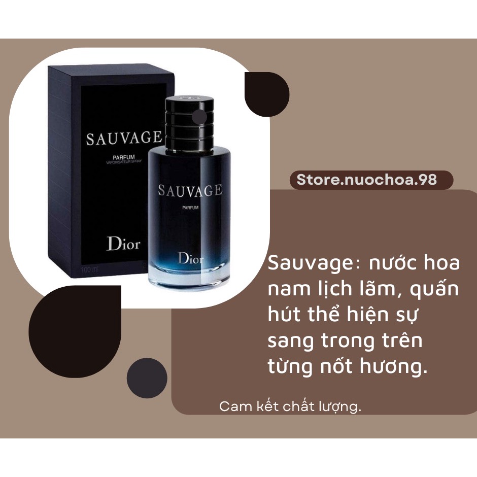 Nước Hoa Nam Dior Sauvage Eau de Toilette Hương Thơm Lịch Lãm