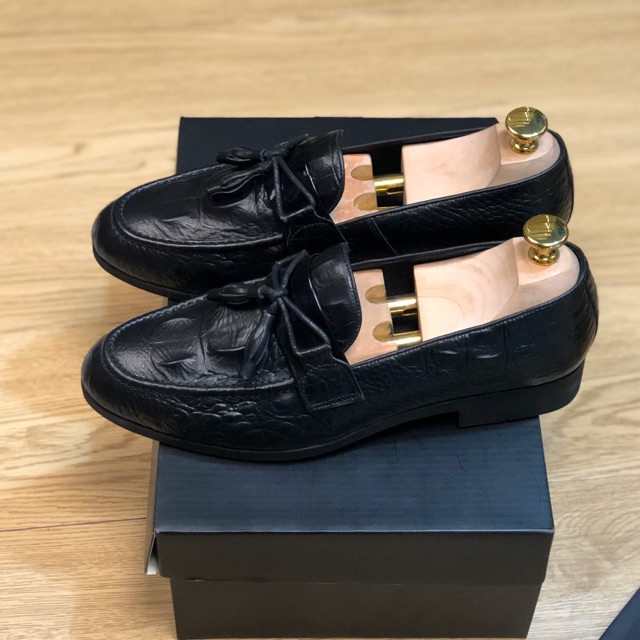 Giày Lười Nam - Giày Da Dập Vân Cá Sấu - Bảo Hành 12 Tháng hỗ trợ ĐỔI SIZE - Mã X091-3 Màu Đen | BigBuy360 - bigbuy360.vn