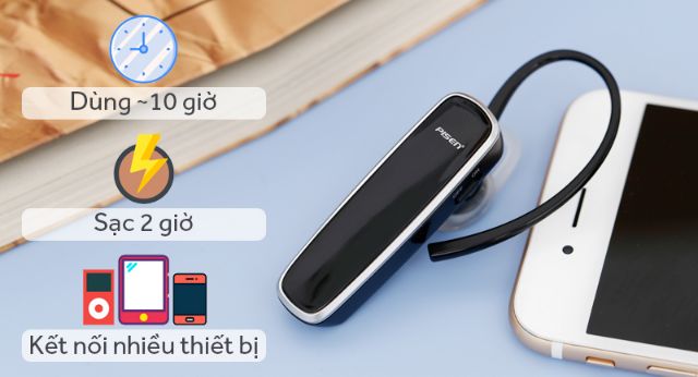 Tai nghe bluetooth Pisen LE002+ Đen