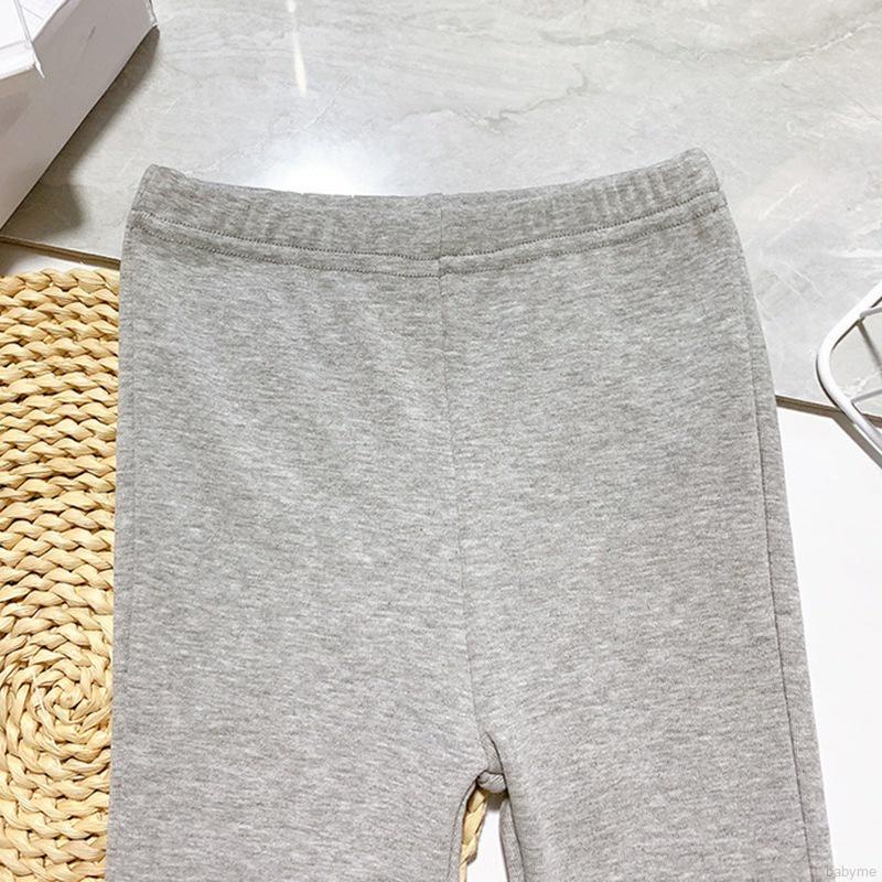 Quần legging bé gái ống loe đính ngọc trai đơn giản thời trang