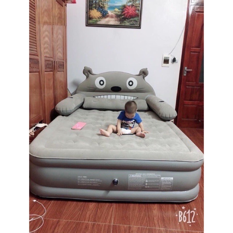 Giường hơi hình thú 3 tầng,tặng kèm bơm 2chiều và gối.