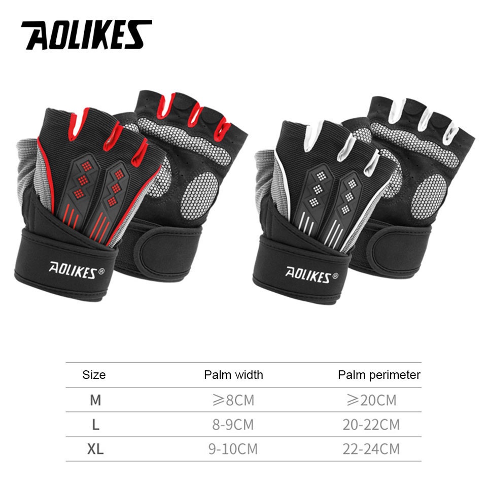 Găng tay thể thao AOLIKES A-115 tập gym, đạp xe Fitness gloves