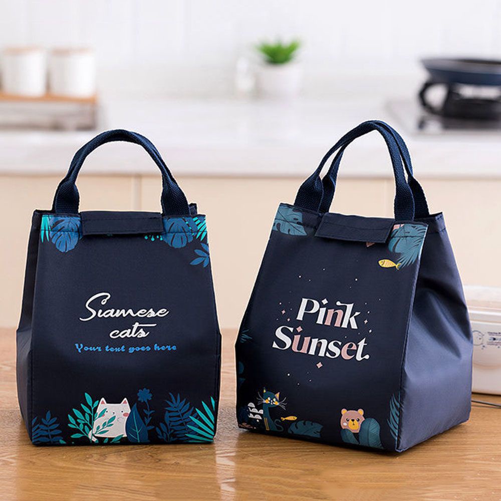 Túi Đựng Hộp Cơm Trưa Giữ Nhiệt Chống Thấm Nước In Họa Tiết Hoạt Hình Thời Trang Tiện Dụng Cho Văn Phòng/ Trường Học/ Dã Ngoại