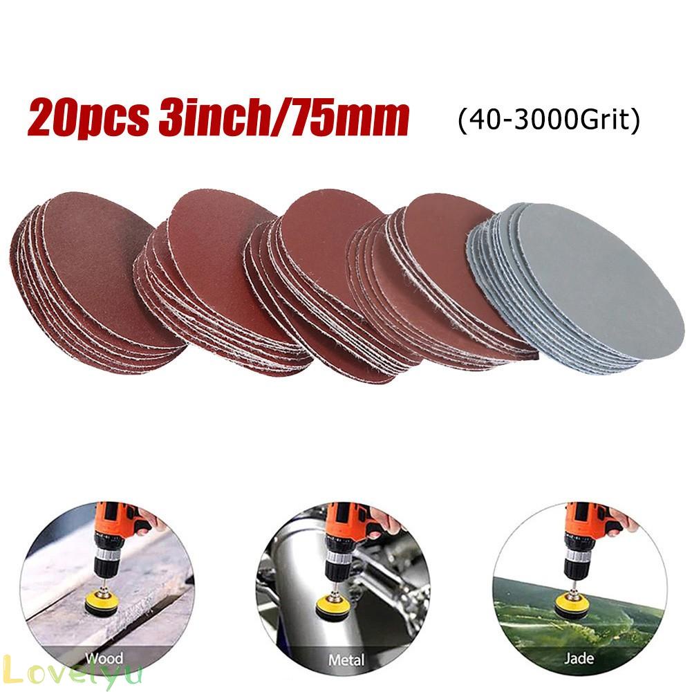 Set 20 Giấy Nhám 40~3000grit Dùng Để Đánh Bóng Đồ Gỗ / Kim Loại