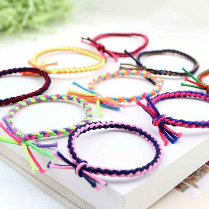 Dây chun buộc tóc - Vòng tay bện đôi phong cách Bohemian thời trang cá tính youngcityshop 30.000