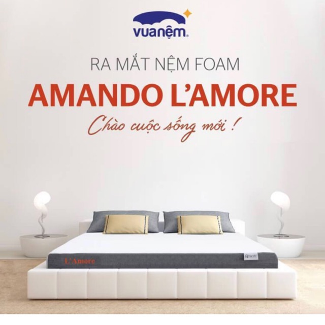Nệm Foam AMANDO L’AMORE vua nệm ( chọn kích thước trong giỏ hàng )