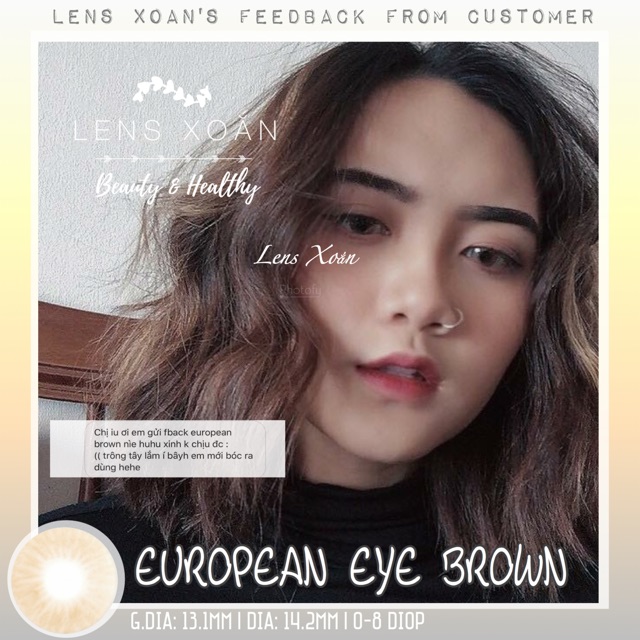 KÍNH ÁP TRÒNG EUROPEAN EYE  BROWN