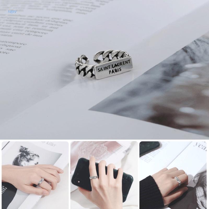 Nhẫn Thời Trang Khắc Chữ Rapper Độc Đáo Cho Nam Và Nữ