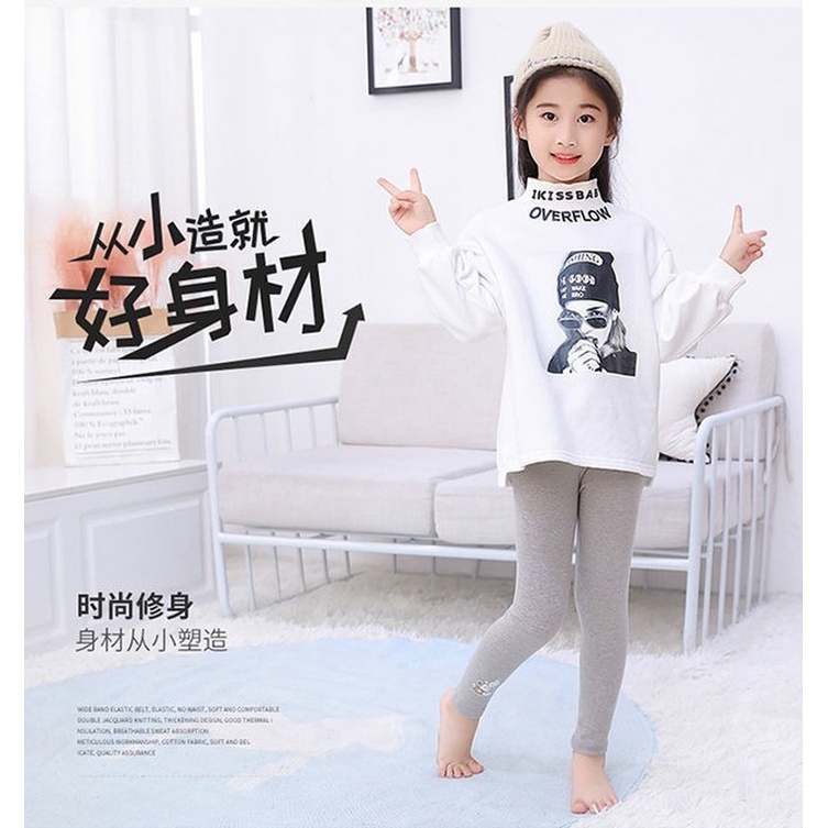 Quần legging Cotton ôm dáng phong cách Hàn Quốc thời trang xuân thu cho bé gái