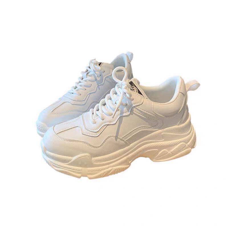 GIÀY SNEAKER NỮ TRẮNG ĐỘN ĐẾ KIỂU DÁNG HÀN QUỐC MẪU HOT | BigBuy360 - bigbuy360.vn