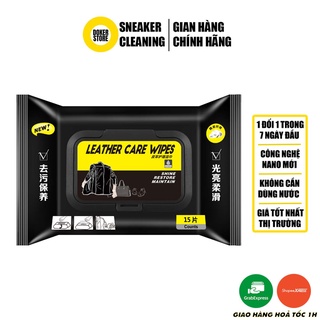 Khăn lau vệ sinh bảo dưỡng đồ da đa năng LEATHER CARE WIPES 15 khăn