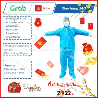 BỘ ĐỒ BẢO HỘ PHÒNG DỊCH 7 MÓN ĐI SÂN BAY, CÓ ĐỒ BẢO HỘ CHO EM BÉ