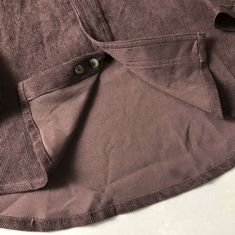 Áo sơ mi nhung tăm unisex S.T màu nâu đất, vintage, retro, bụi bặm