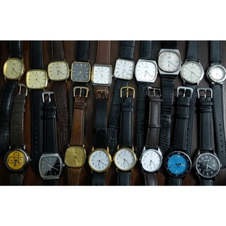  Đồng hồ si nam nữ Nhật Citizen Seiko Alba hàng 2hand chạy pin hoặc cơ mặt vuông tròn link 2 