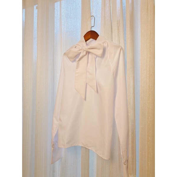 OTHER ME - Kanon bowknot shirt sơmi Kiểu Pháp buộc nơ