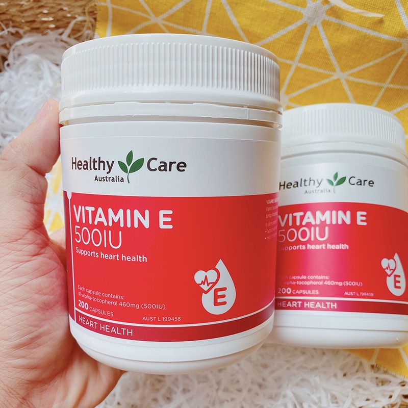 Viên uống bổ sung Vitamin E Healthy Care 500IU 200 viên của Úc