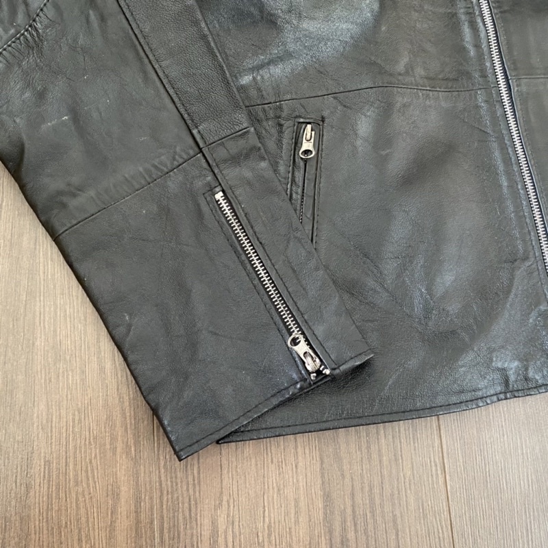 Áo leather jacket trucker 2hand