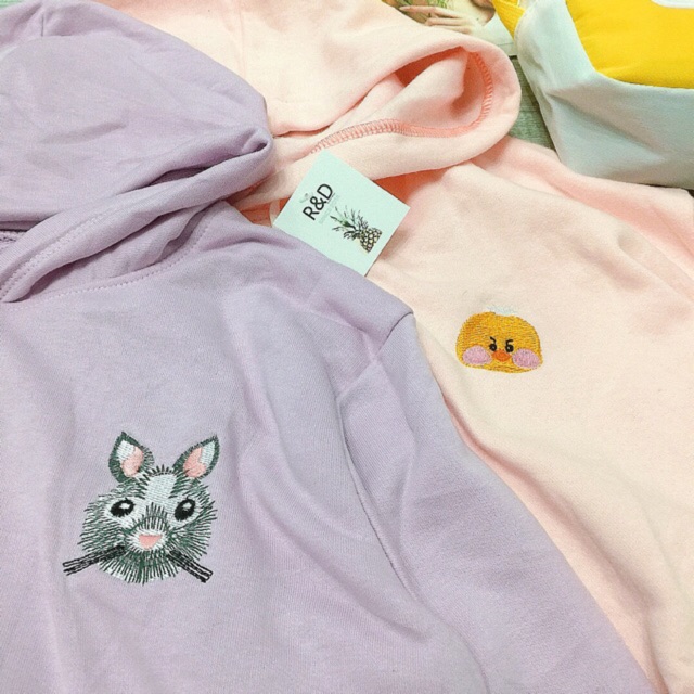 Hoodie thêu cute- Hoodie thêu thú- Ảnh thật shop chụp- áo hoodie xịn- Áo hoodie trơn- Áo khoác hoodie trơn | BigBuy360 - bigbuy360.vn