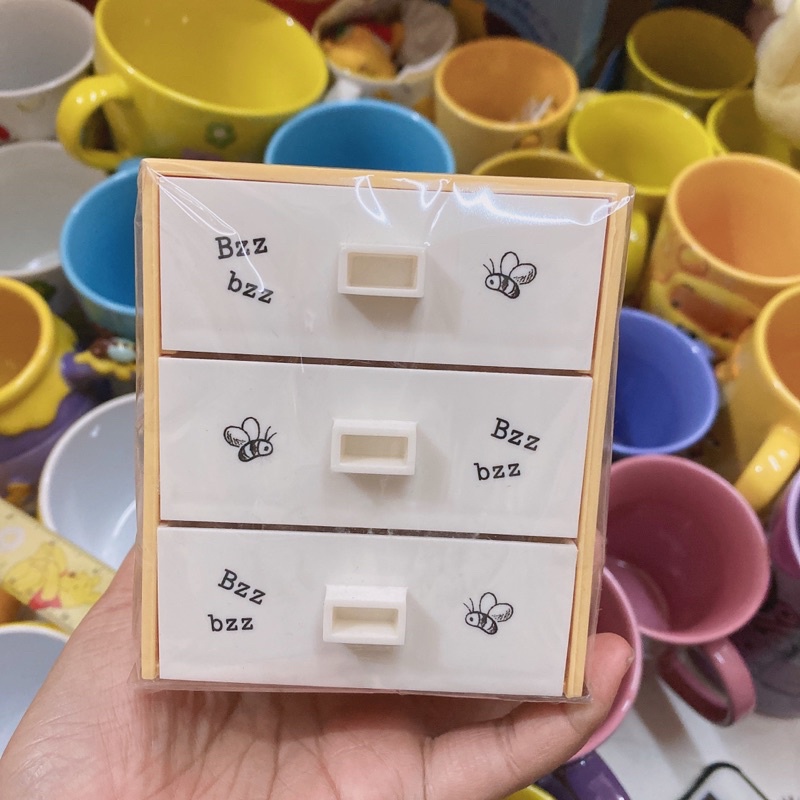 Tủ nhựa mini đựng văn phòng phẩm gấu Pooh