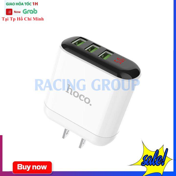 Củ Sạc Nhanh Hoco HK1 Có 3 Cổng USB 5A Có Led Hiển Thị - Bảo Hành 12 Tháng