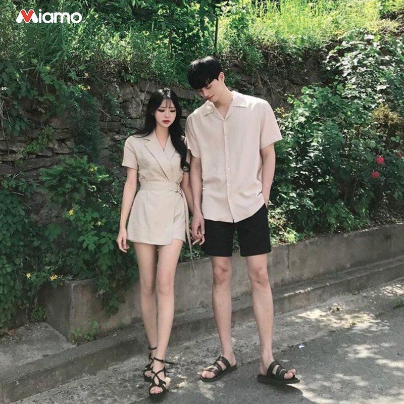 [Freeship] Set đồ đôi nam nữ thiết kế tinh tế phong cách Hàn Quốc thời trang Miamo TN400 (Kèm ảnh thật)