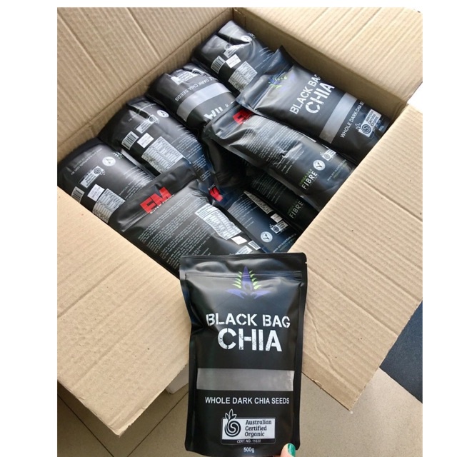 Combo 2 Gói Hạt Chia Úc BLACK BAG CHIA Gói 500g.