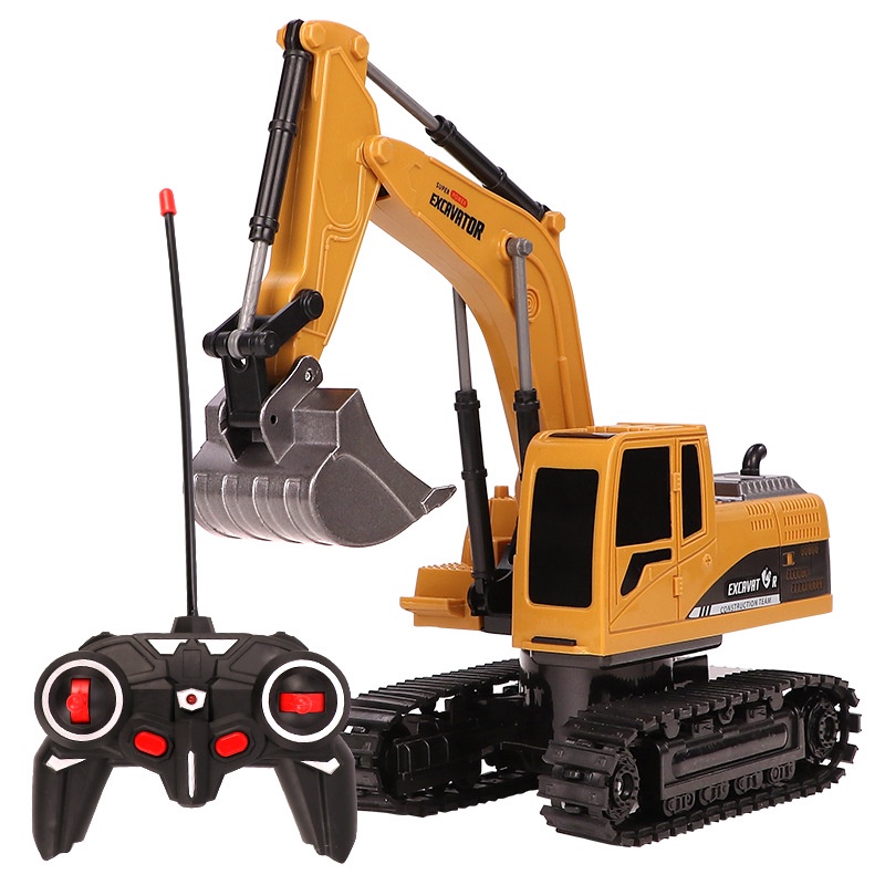 Máy Xúc điều khiển từ xa 5 hướng và 8 hướng hợp kim mô phỏng như thật 100%cho bé thêm năng động